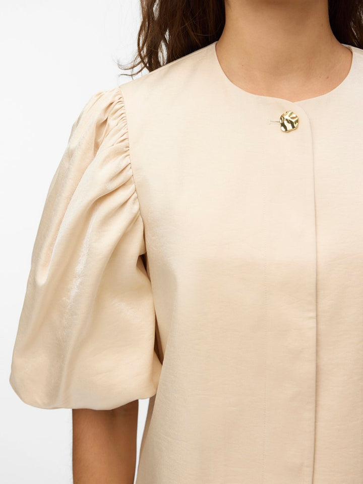 Vmliana 2/4 Shiny Short Blazer - Beige