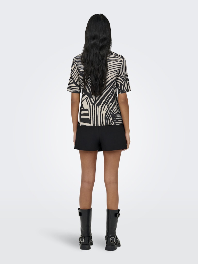 Jdydebbie S/s Top Jrs - Ecru Dessin