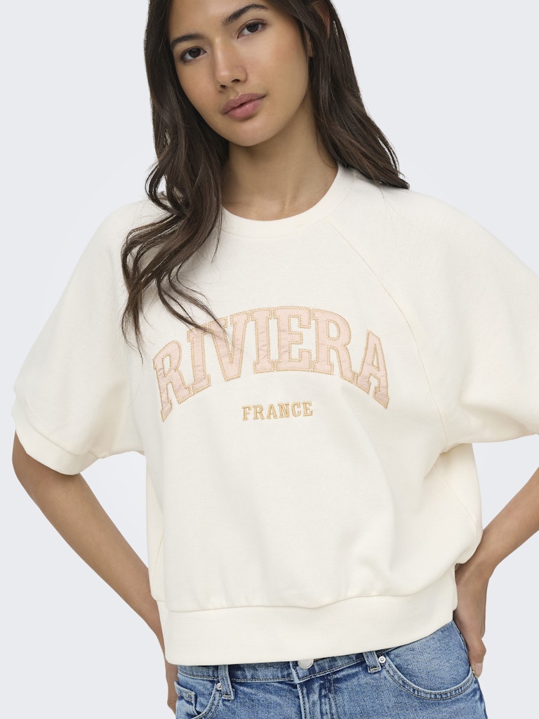 Onldaze S/s Raglan Ub Swt - Wit Dessin