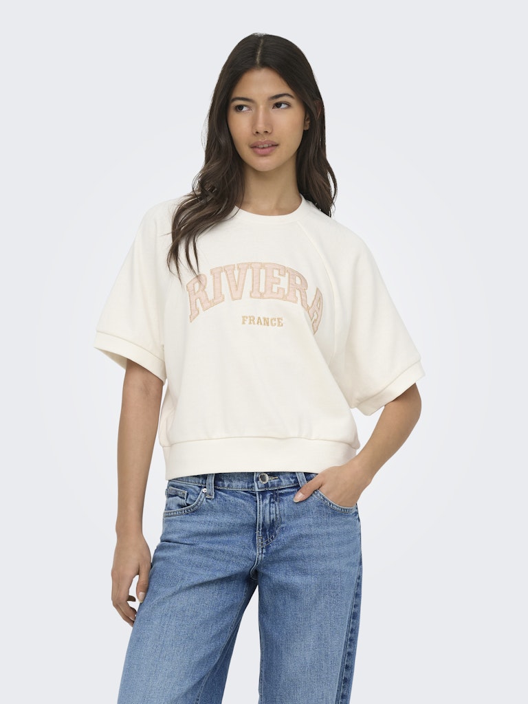 Onldaze S/s Raglan Ub Swt - Wit Dessin
