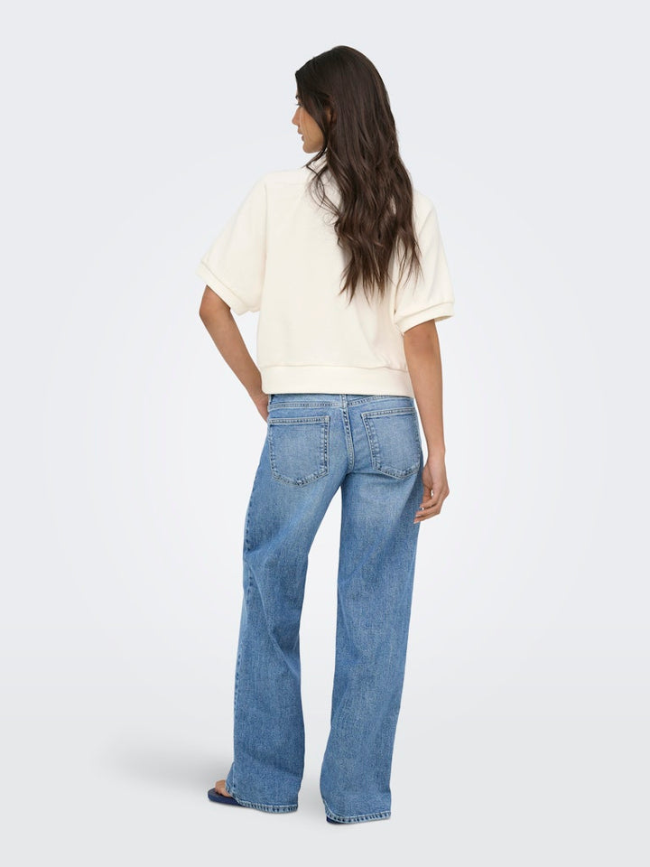 Onldaze S/s Raglan Ub Swt - Wit Dessin