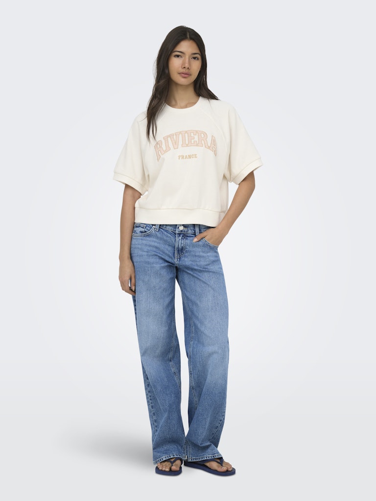 Onldaze S/s Raglan Ub Swt - Wit Dessin