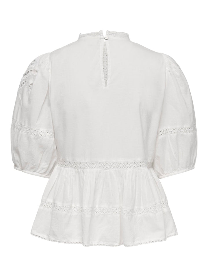 Jdystarry 2/4 Lace Top Wvn - Wit Dessin