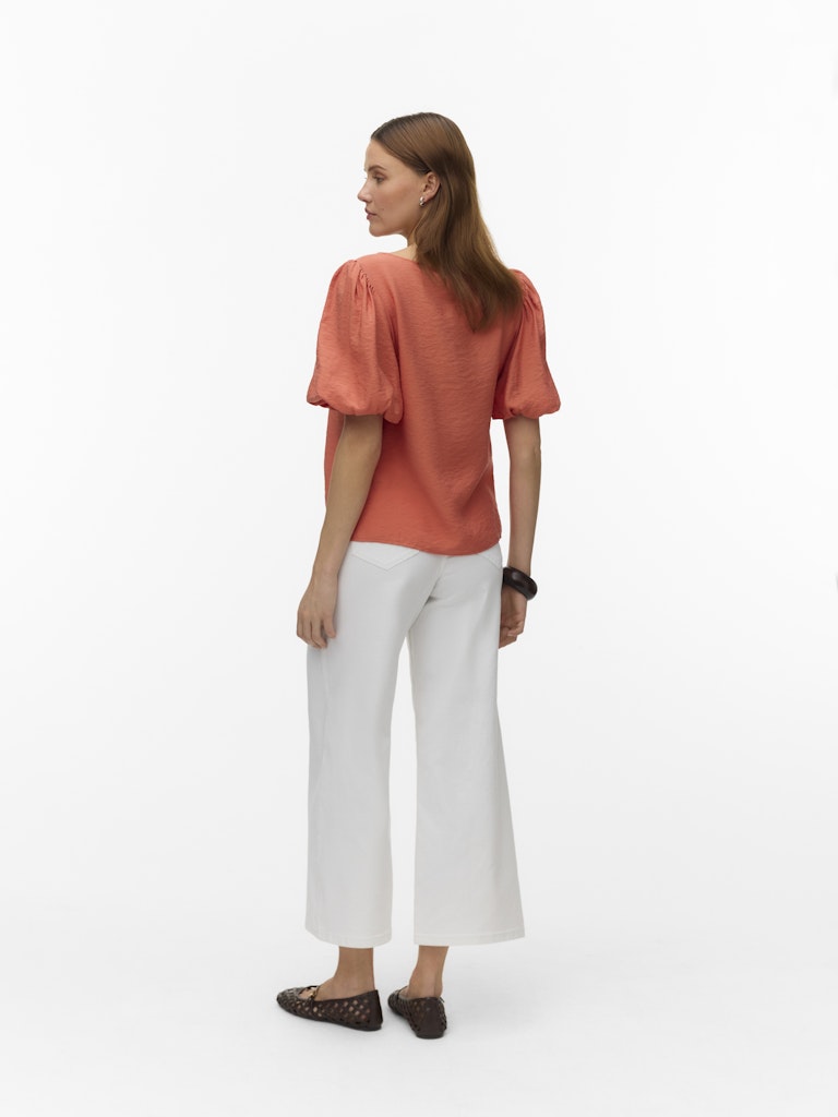 Vmnellie Ss Balloon Top Wvn Ga - Oranje