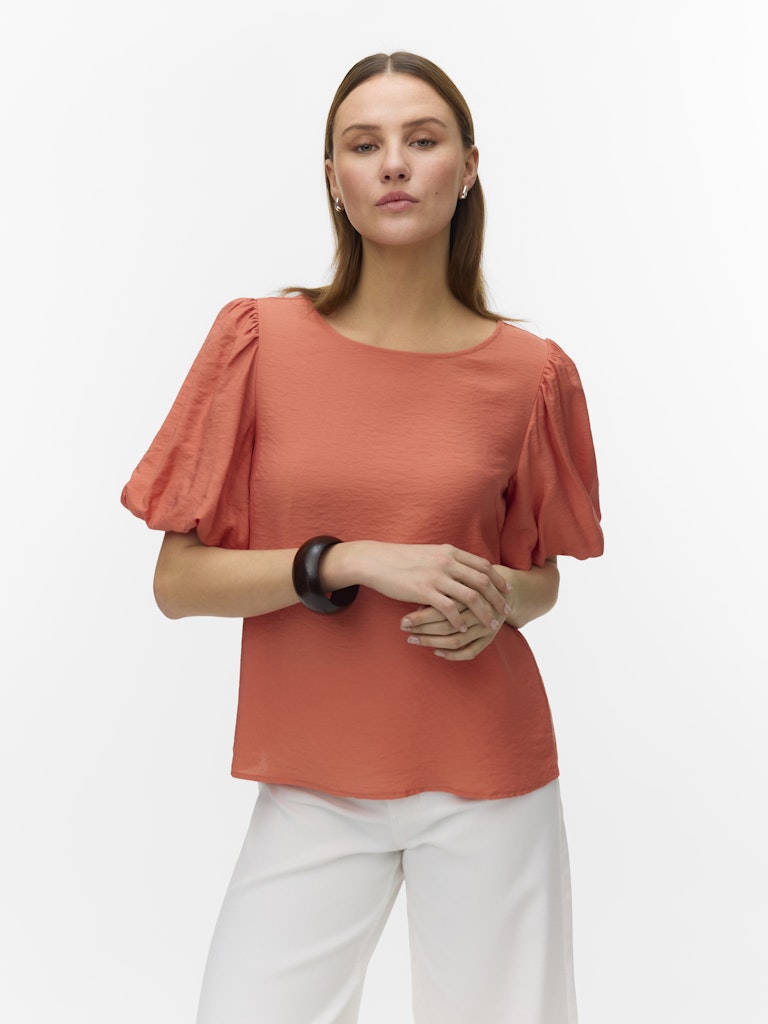 Vmnellie Ss Balloon Top Wvn Ga - Oranje