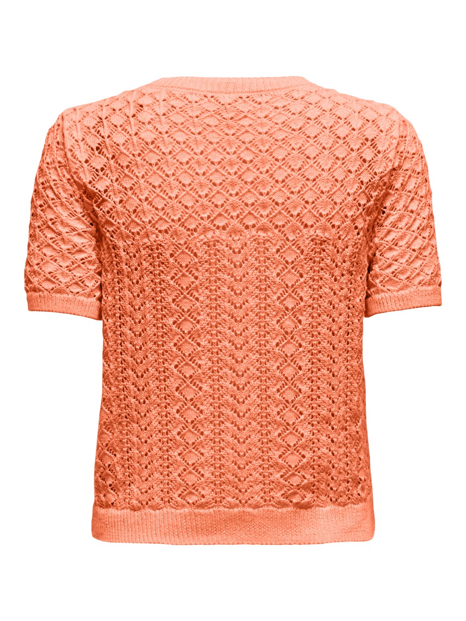 Onlsaga Life Ss O-neck Cc Knt - Oranje