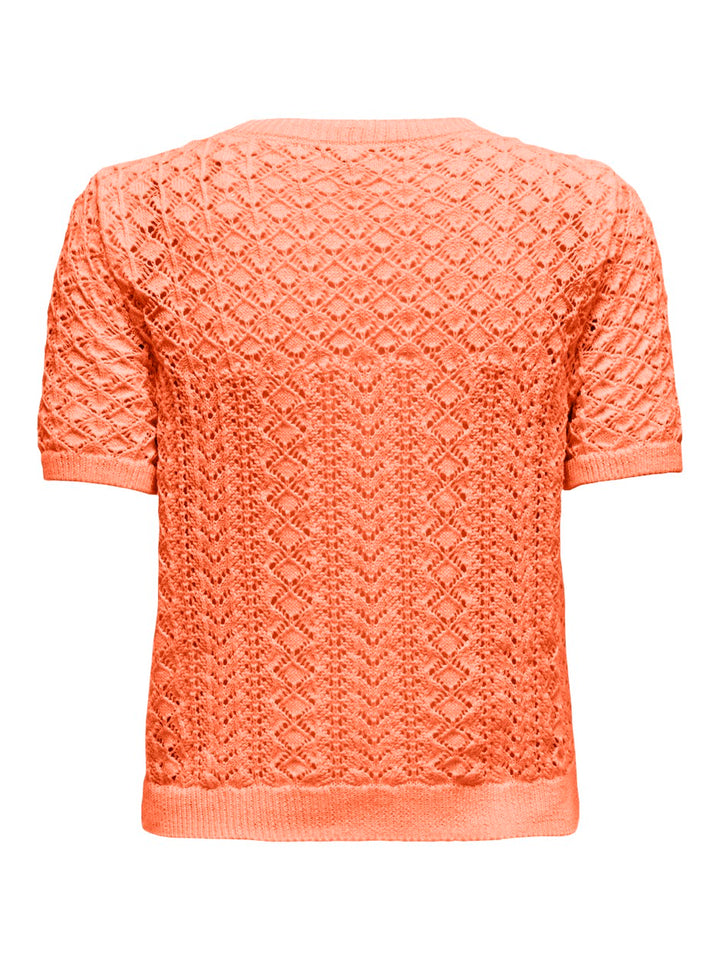 Onlsaga Life Ss O-neck Cc Knt - Oranje