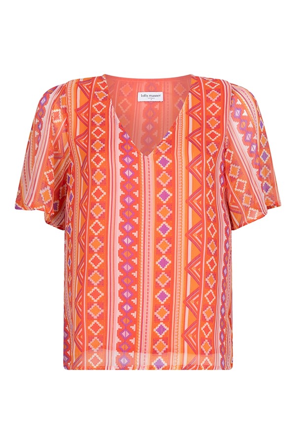 Blouse Leyla - Oranje Dessin