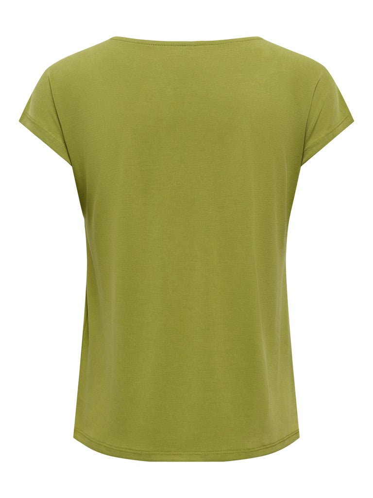 Onlfree S/s Mod.v-neck Top Jrs Noos - Groen
