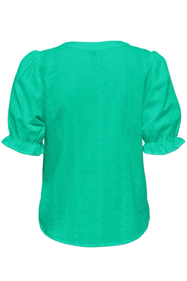 Onlfrida Ss V-neck Button Top Wvn C - Groen