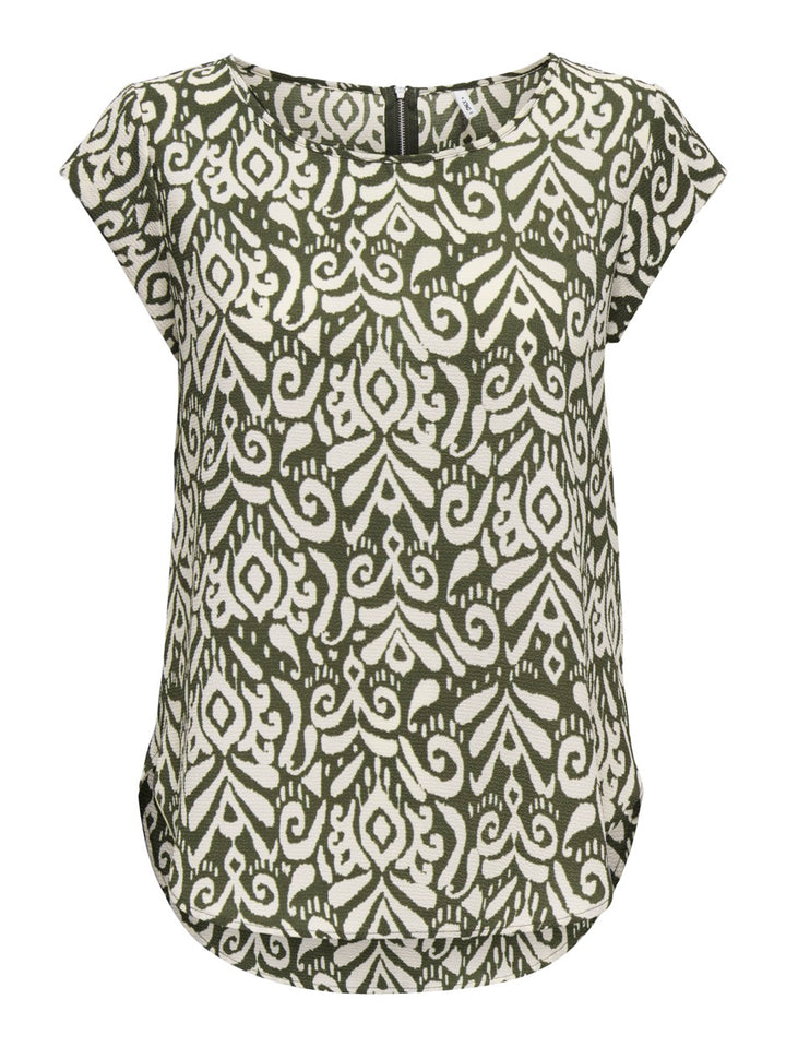 Onlvic S/s Aop Top Noos Ptm - Groen Dessin