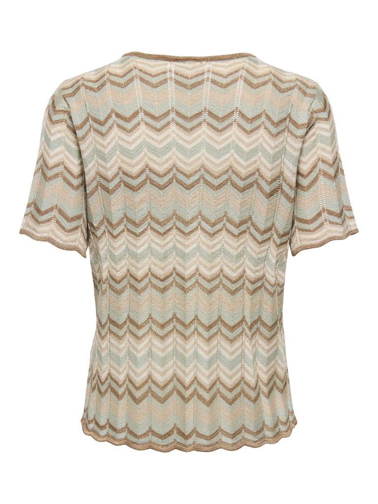 Onlaster Ss Glitter O-neck Tee Knt - Groen Dessin
