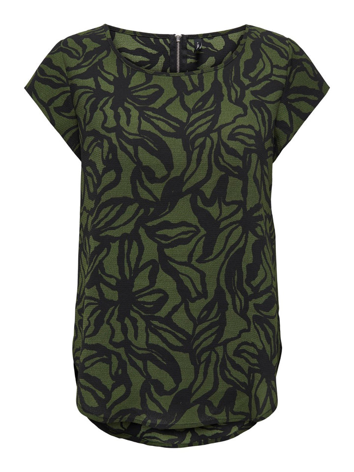 Onlvic S/s Aop Top Noos Ptm - Groen Dessin