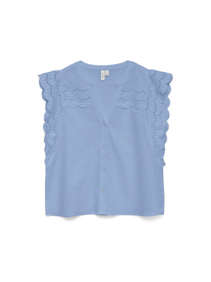 Vmjayla S/l Top Wvn Btq Ga - Lichtblauw