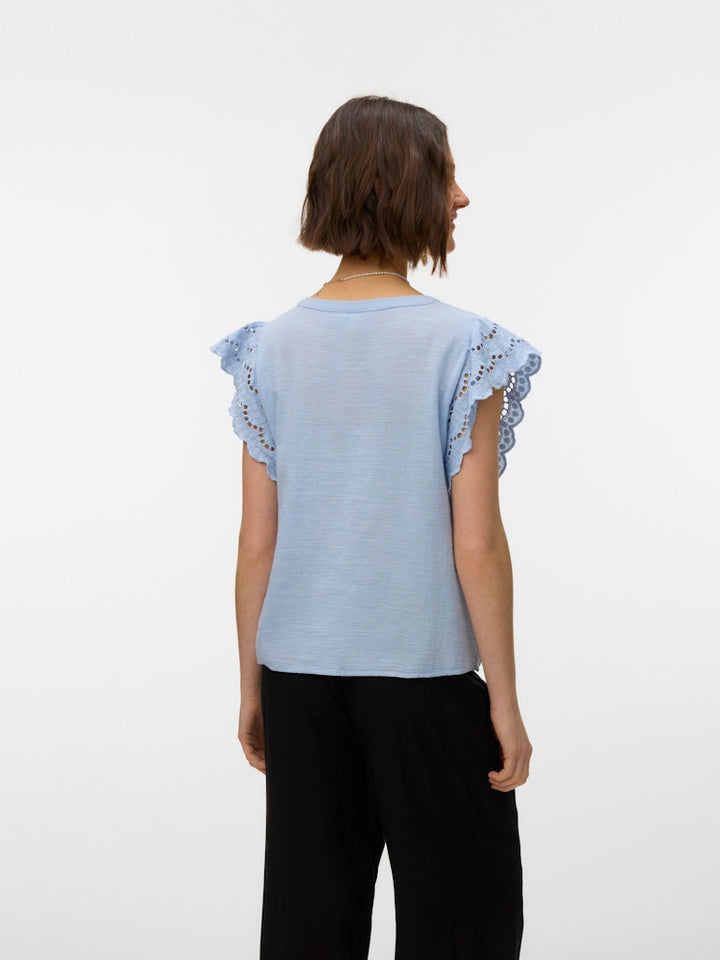 Vmjayla S/l Top Wvn Btq Ga - Lichtblauw