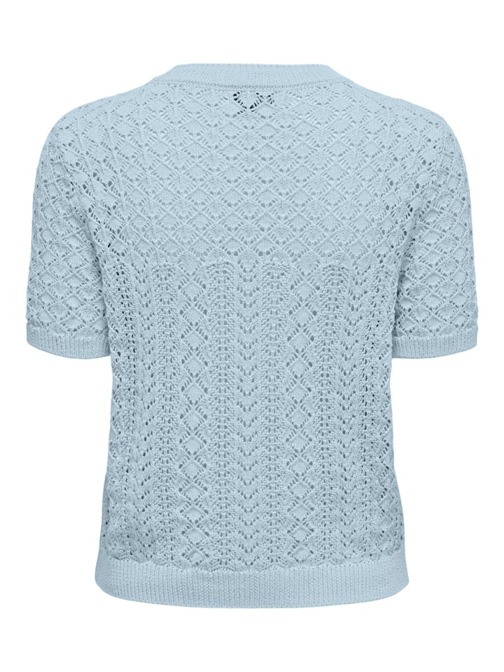 Onlsaga Ss O-neck Knt Noos - Lichtblauw