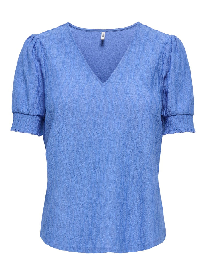 Onldiana S/s V-neck Top Cs Jrs - Lichtblauw