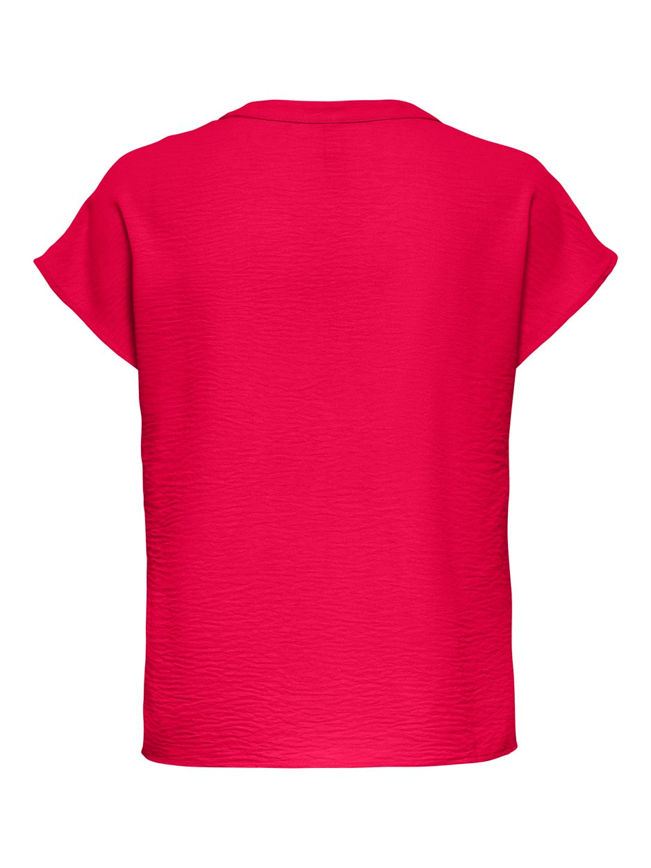 Jdylion S/s Top Wvn Noos - Rood