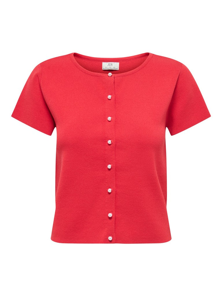 Jdyastra S/s Cardigan Knt - Rood