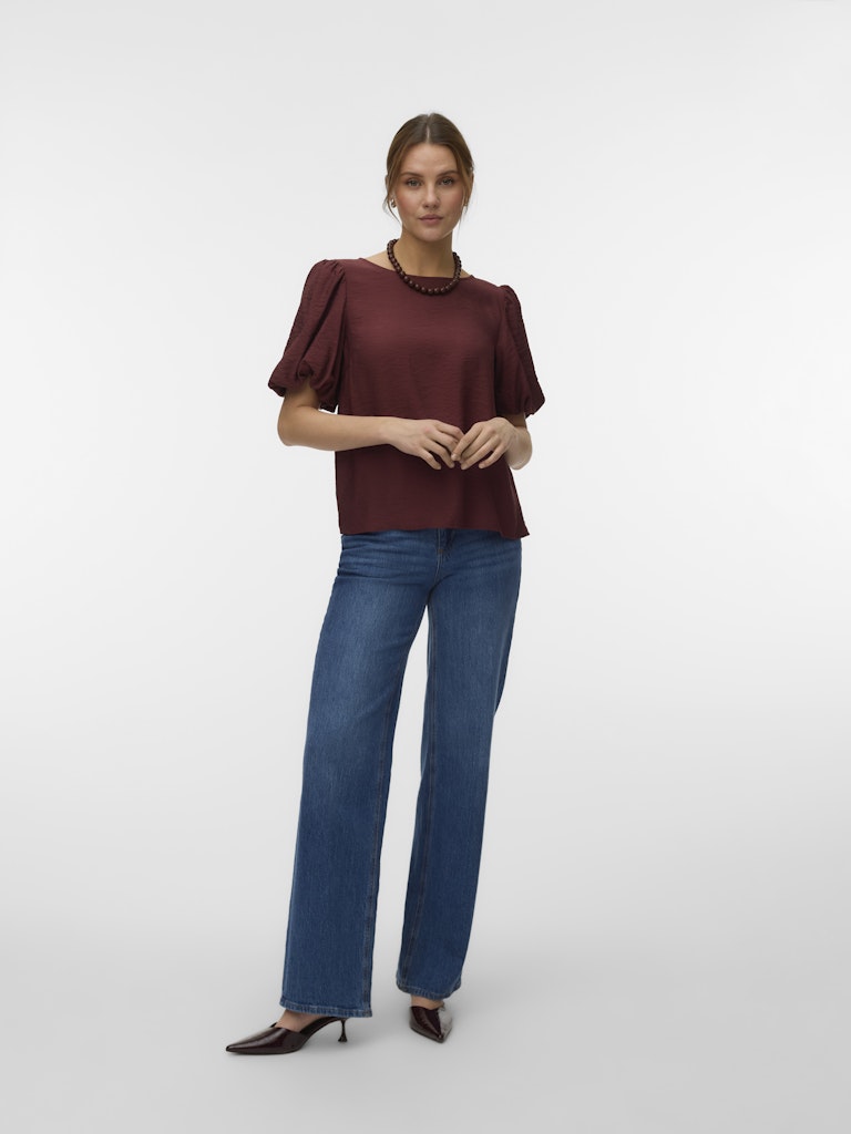 Vmnellie Ss Balloon Top Wvn Ga - Bordeaux