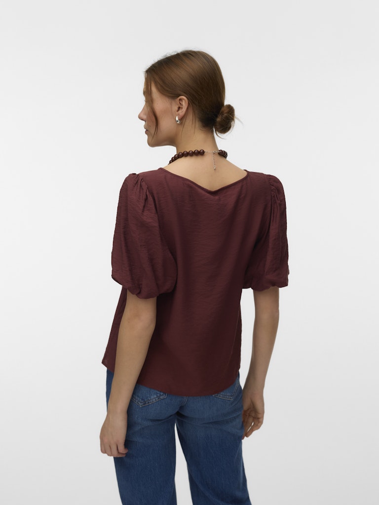 Vmnellie Ss Balloon Top Wvn Ga - Bordeaux
