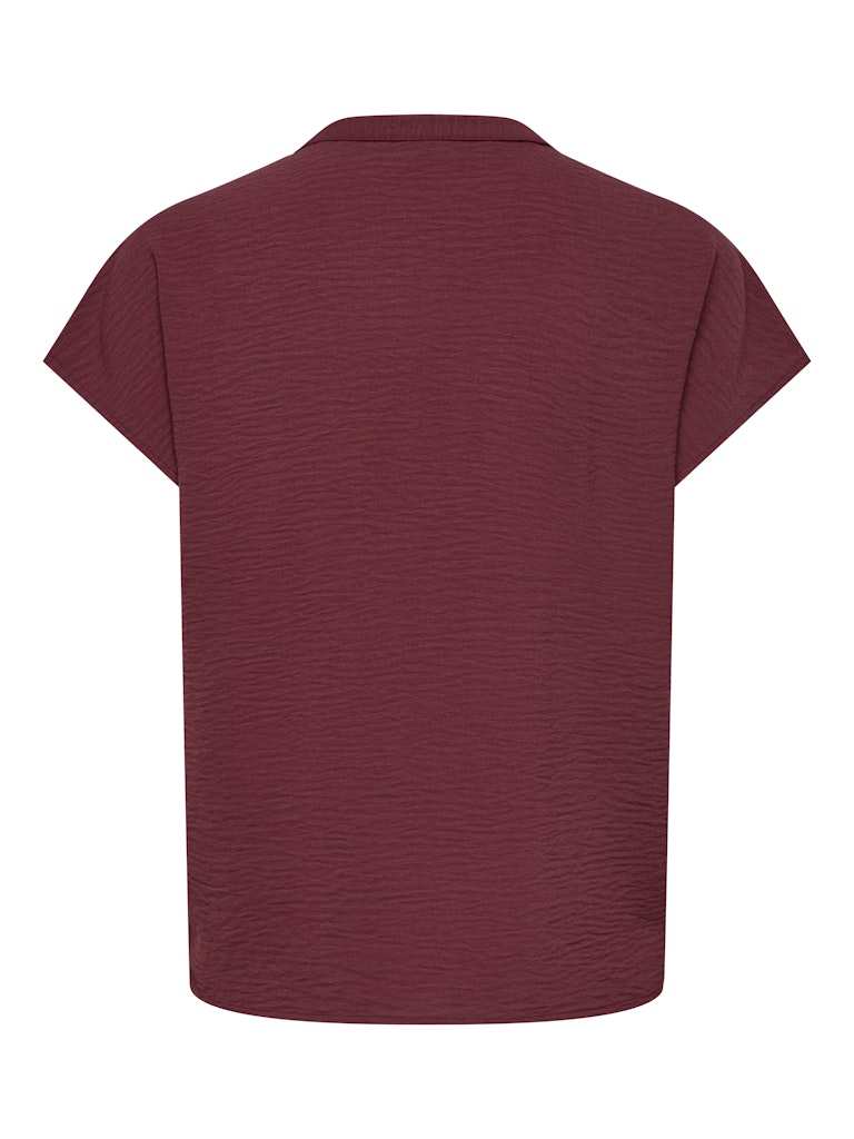 Jdylion Life S/s Top Wvn Noos - Bordeaux