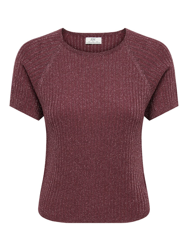 Jdybodilla S/s Glitter Pullover Knt Noos - Bordeaux