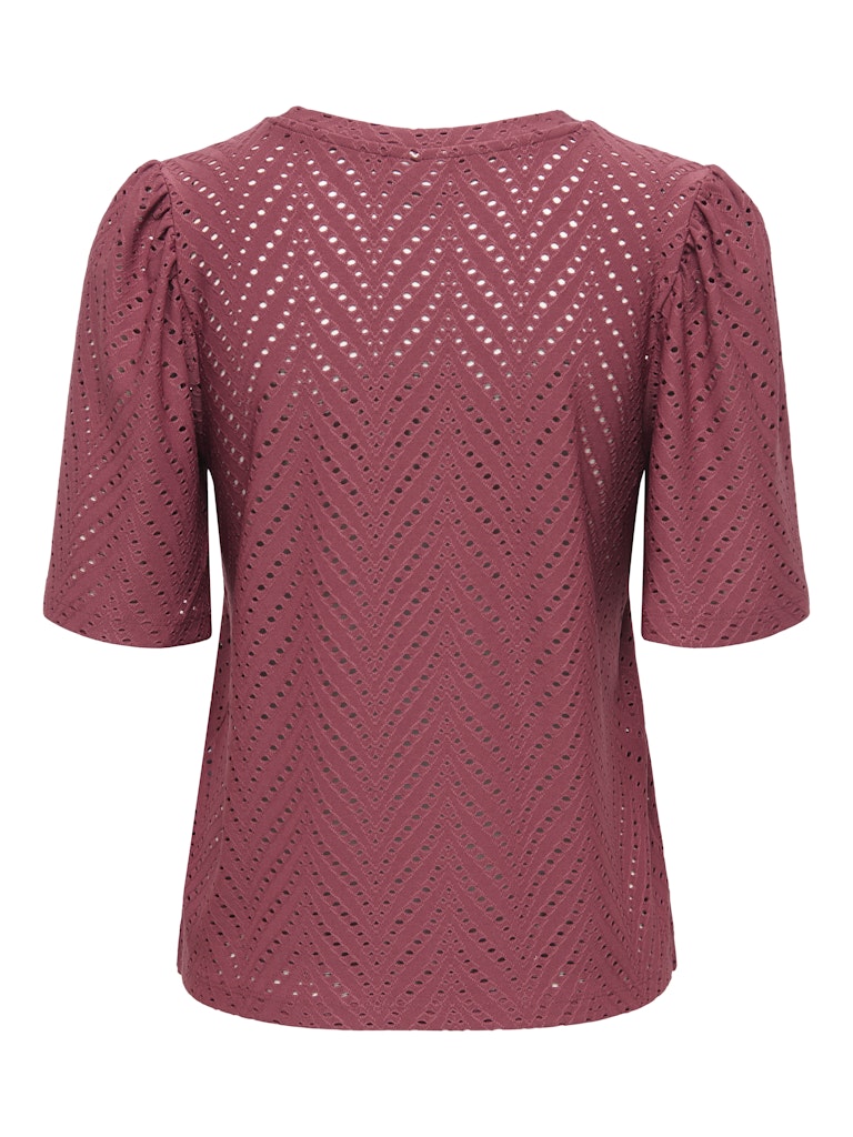 Jdycarla Cathinka S/s Top Jrs Noos - Bordeaux