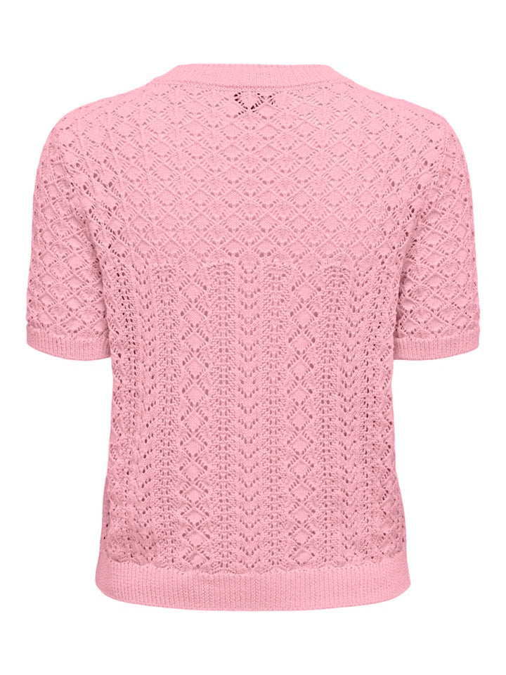 Onlsaga Ss O-neck Knt Noos - Licht Roze