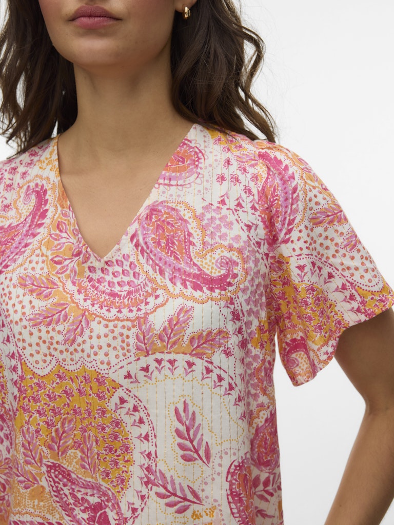 Vmnina 2/4 Short Top Exp - Roze Dessin