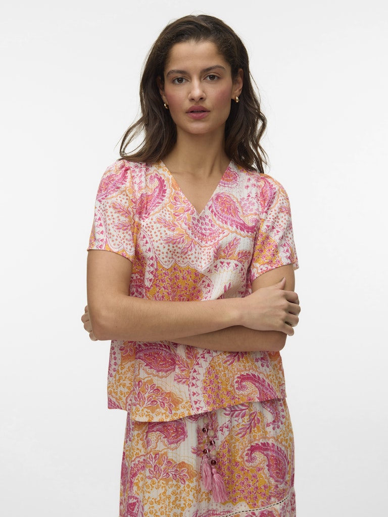 Vmnina 2/4 Short Top Exp - Roze Dessin
