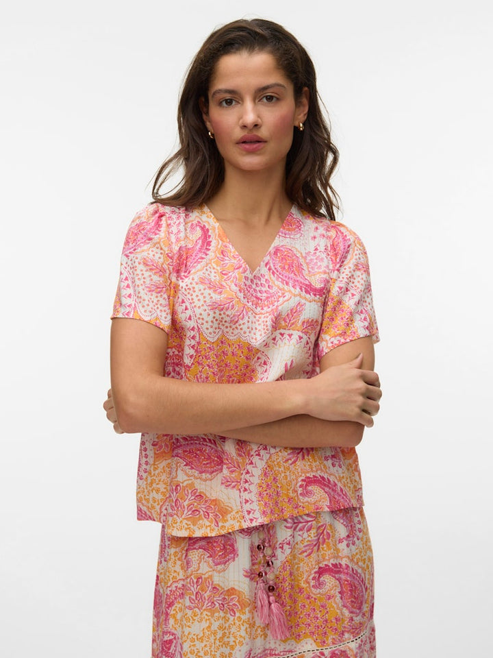 Vmnina 2/4 Short Top Exp - Roze Dessin