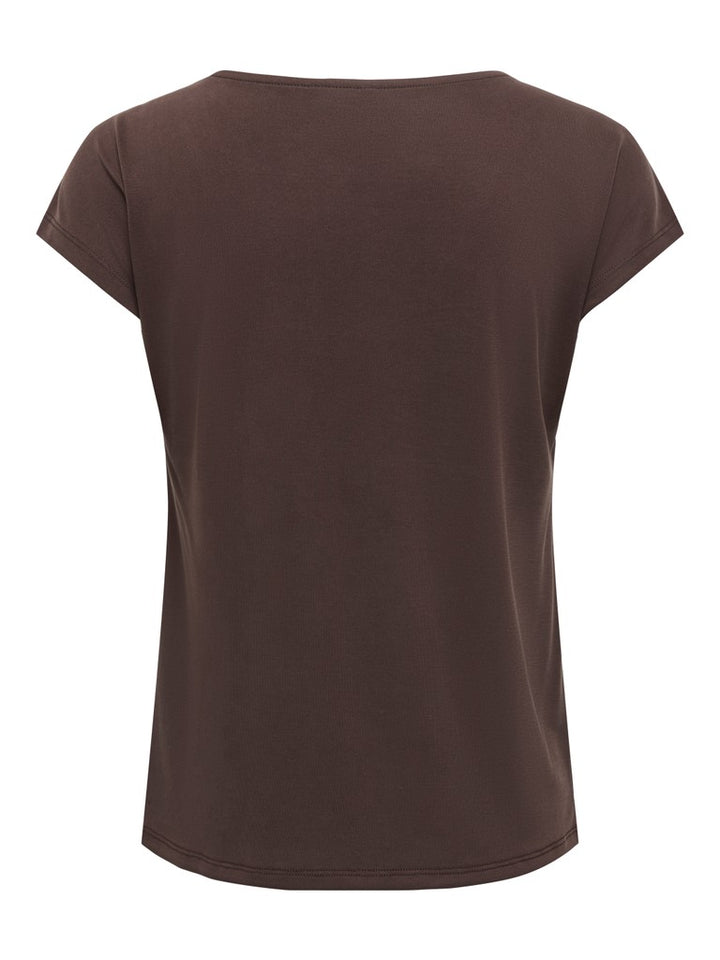 Onlfree S/s Mod.v-neck Top Jrs Noos - Bruin