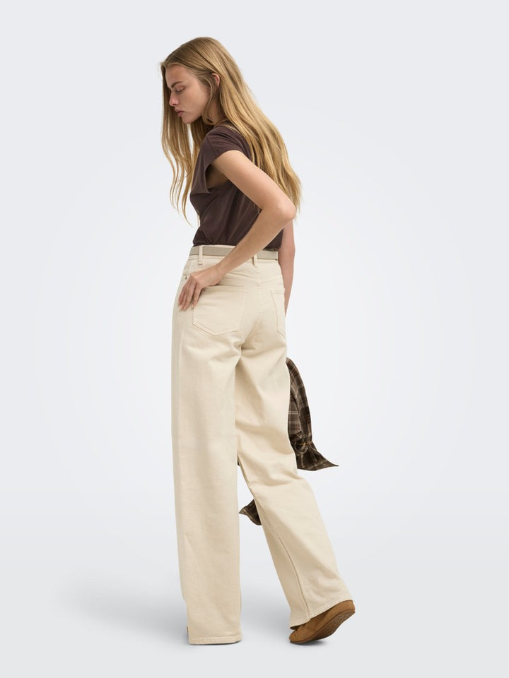 Onlfree S/s Mod.v-neck Top Jrs Noos - Bruin