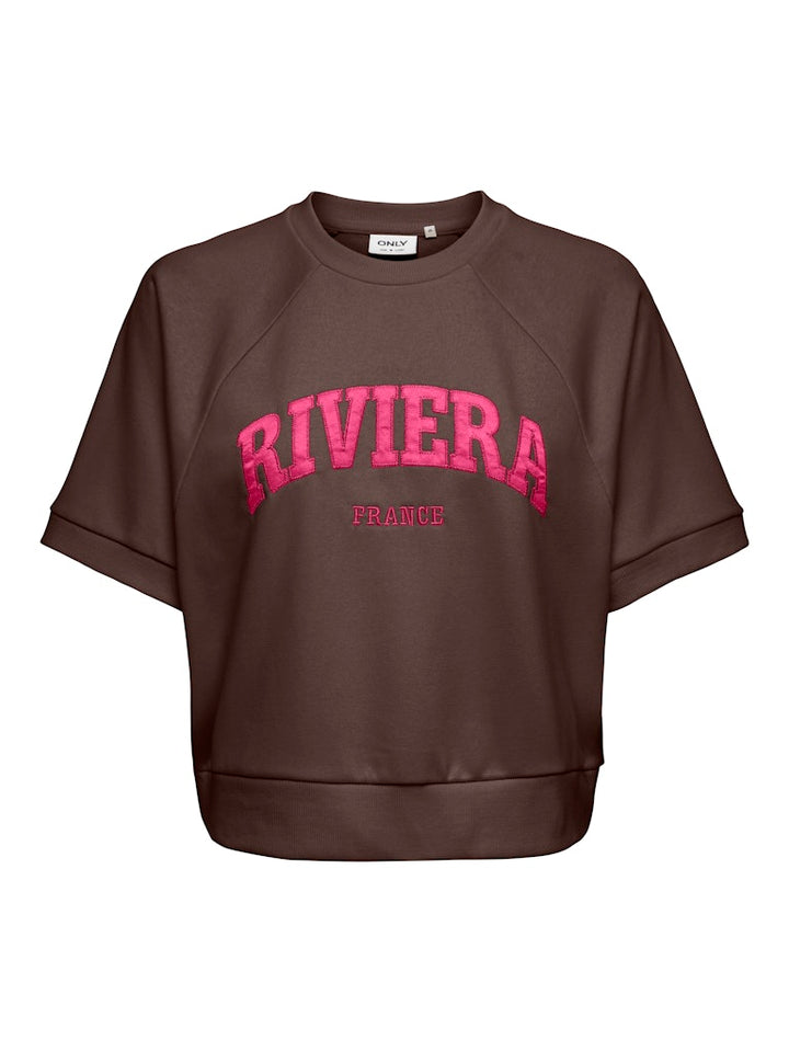 Onldaze S/s Raglan Ub Swt - Bruin Dessin