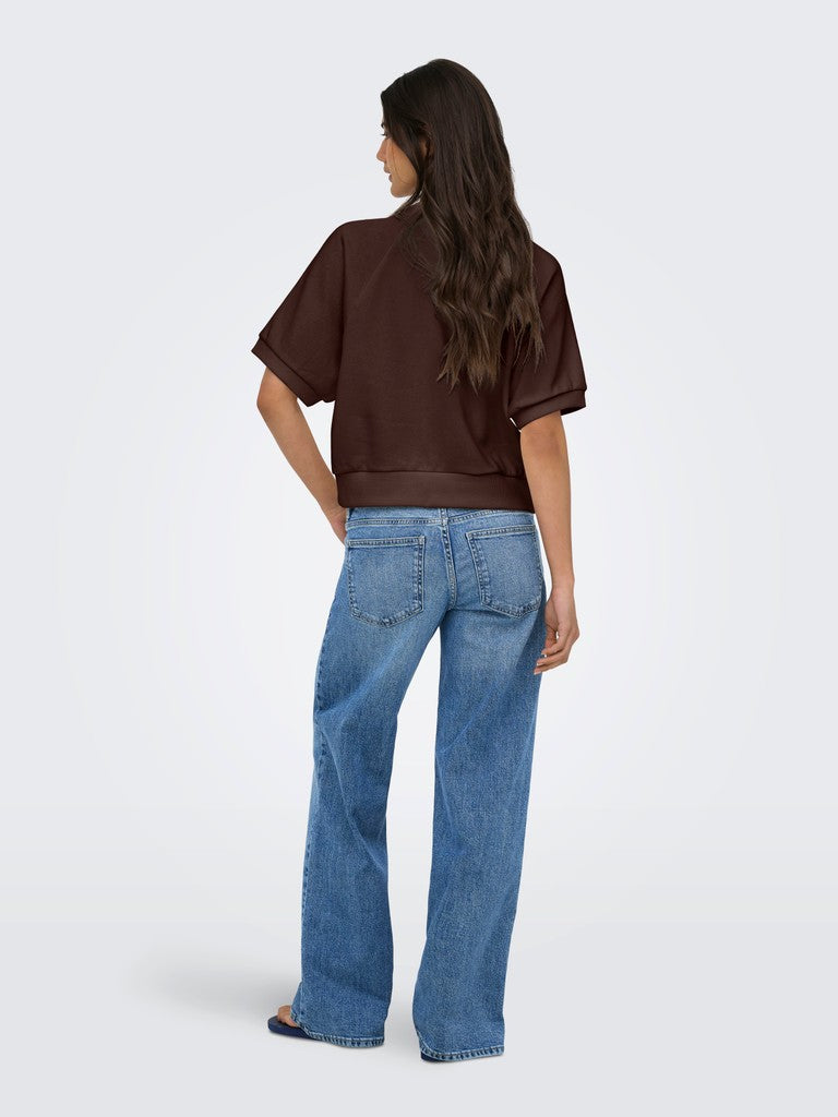 Onldaze S/s Raglan Ub Swt - Bruin Dessin