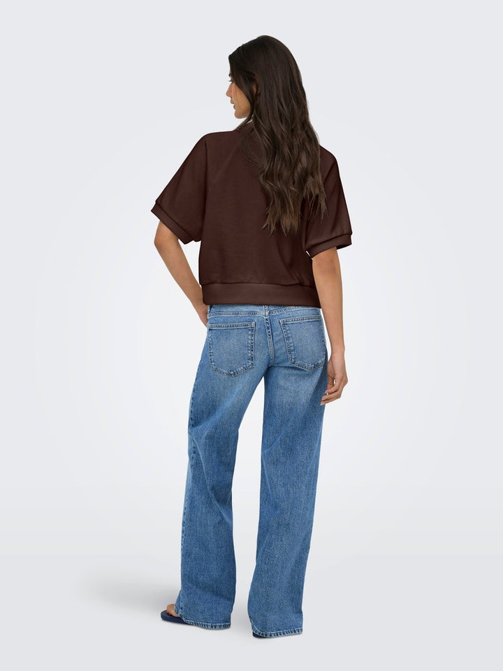 Onldaze S/s Raglan Ub Swt - Bruin Dessin