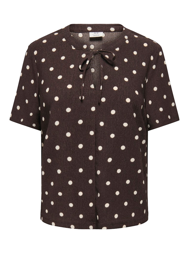 Jdydebbie Ss V Neck Top Jrs Dia - Bruin Dessin