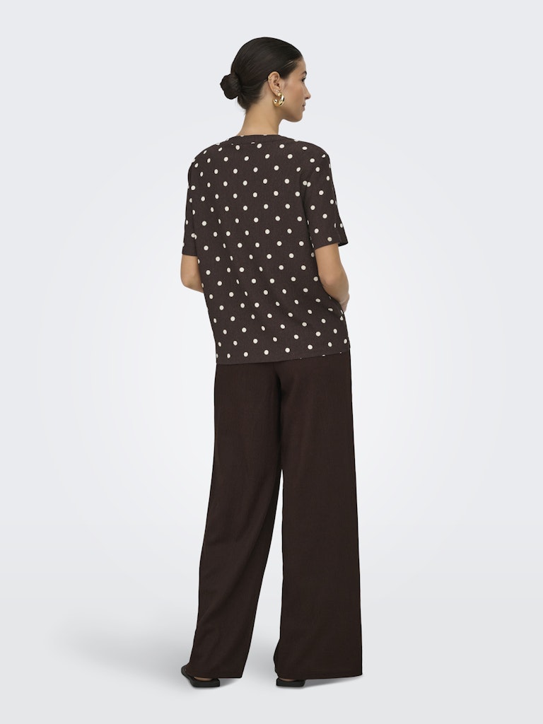 Jdydebbie Ss V Neck Top Jrs Dia - Bruin Dessin