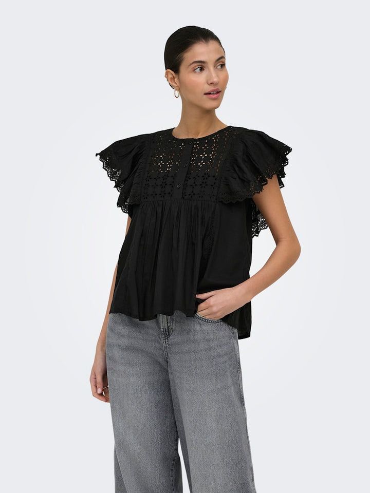 Jdysigga S/s Top Wvn - Zwart