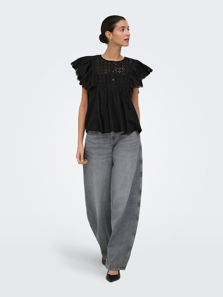 Jdysigga S/s Top Wvn - Zwart