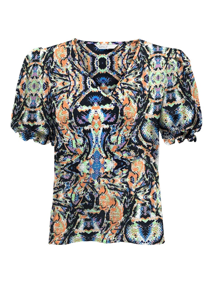 Onlnova Life Vis S/s Blair Top Aop - Multicolor