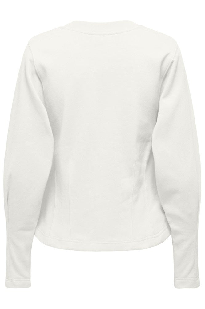 Jdycreame L/s Waisted Top Jrs - Off-white