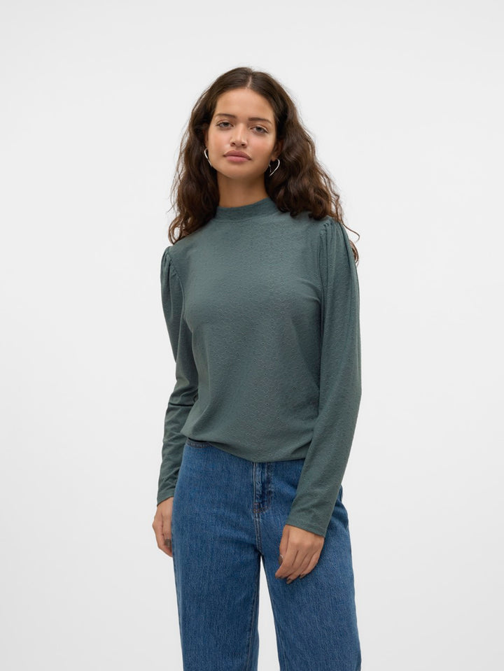 Vmpauline Ls Top - Oud Groen