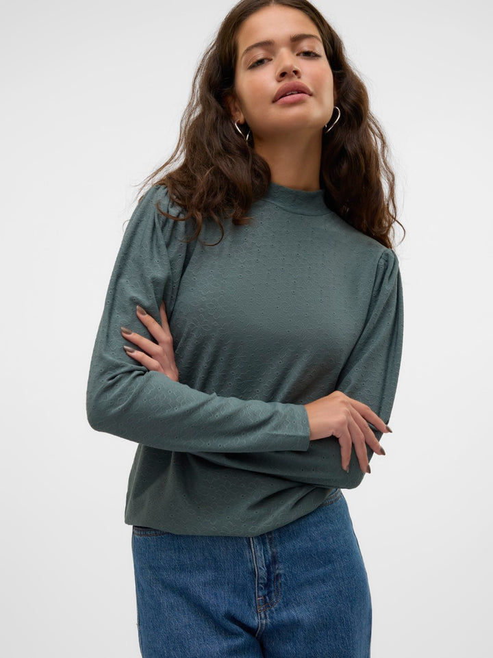 Vmpauline Ls Top - Oud Groen