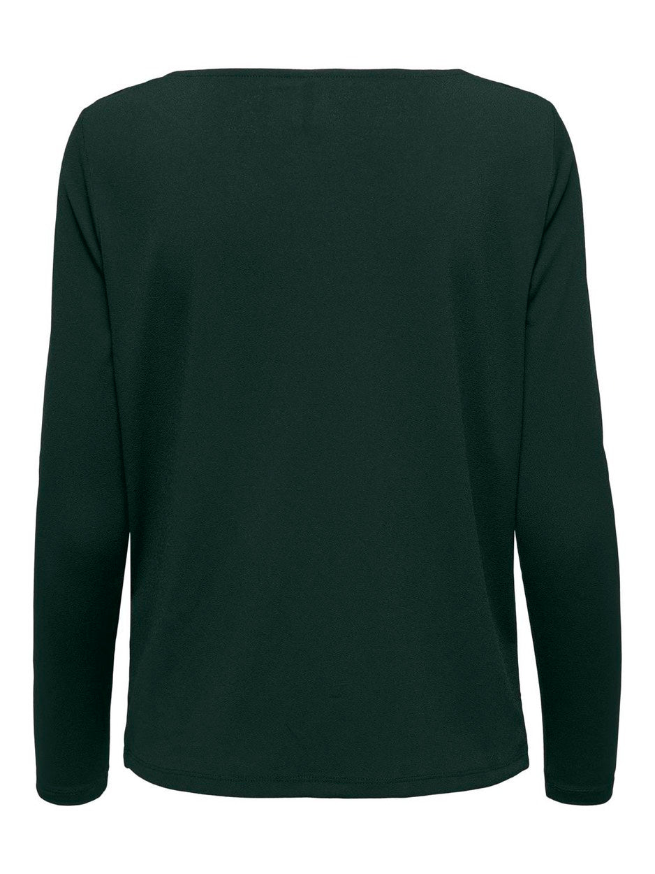 Onlsansa L/s Waterfall Top Jrs - Donkergroen