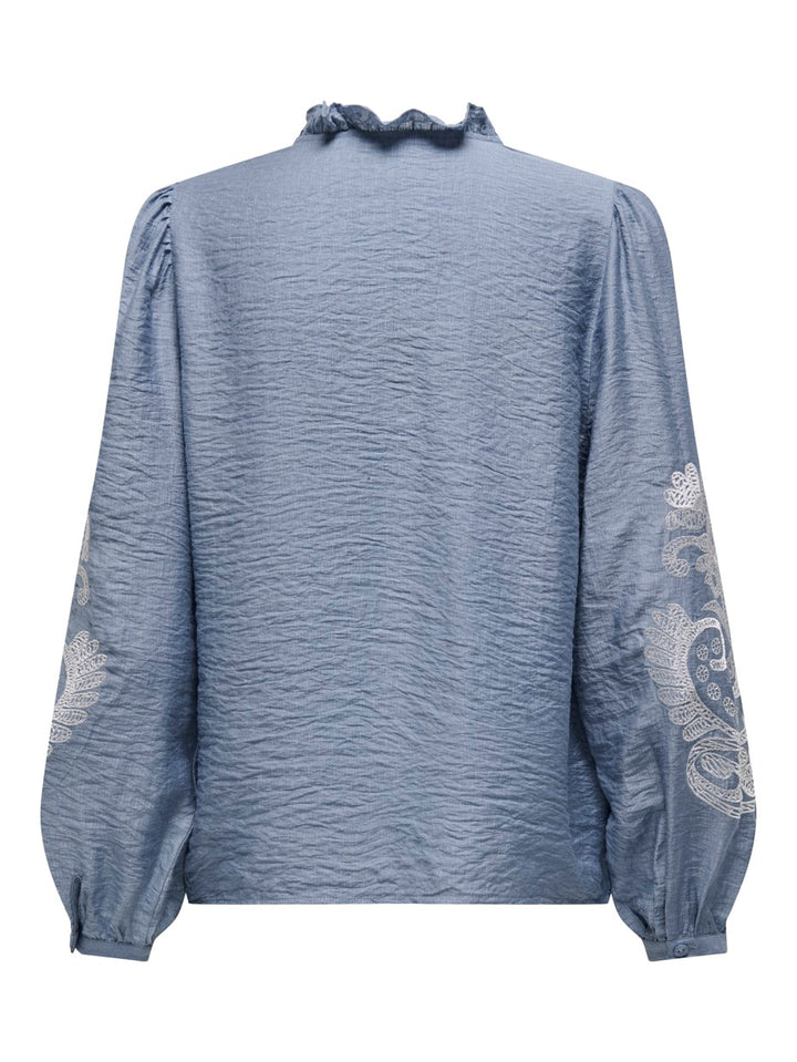 Onlnew Malou L/s Top Ptm - Lichtblauw