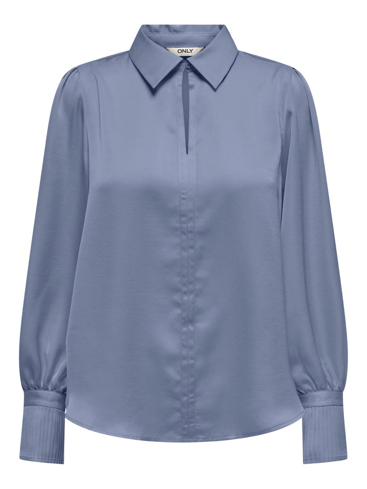 Onlsister Ls Pleat Detail Shirt Wvn - Rafblauw