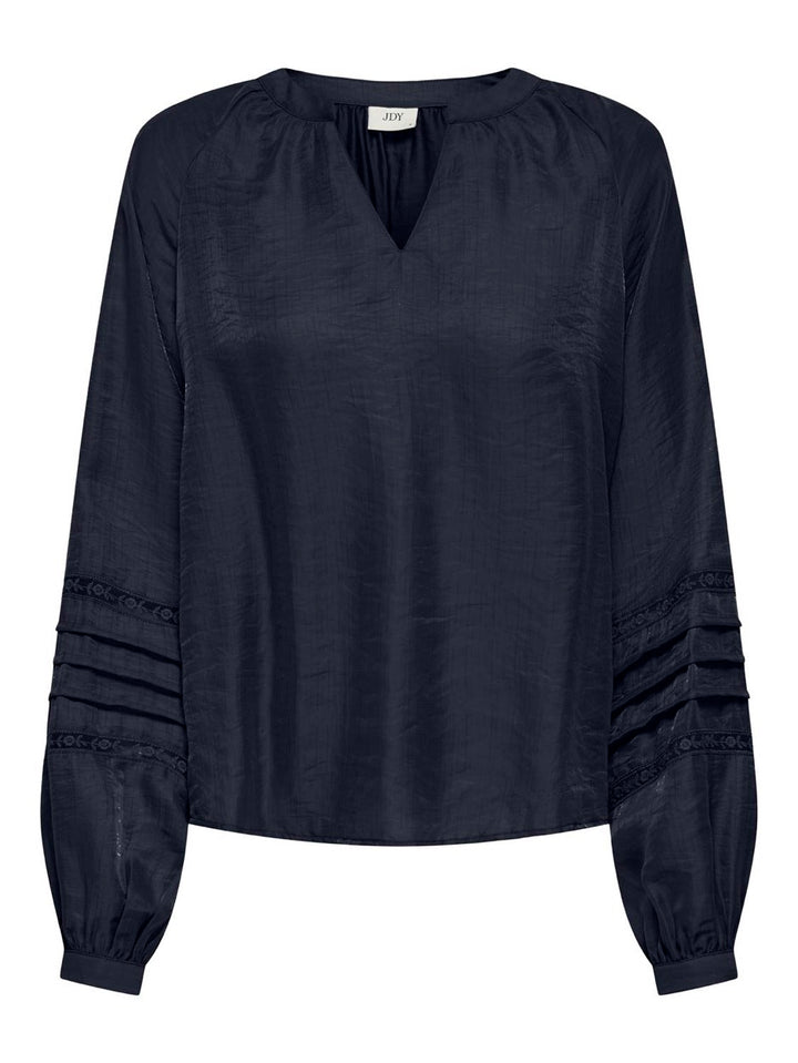 Jdysully L/s Lace Top Wvn - Navy