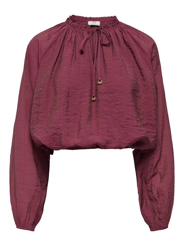 Jdypaige L/s Top Wvn - Steenrood